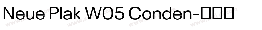 Neue Plak W05 Conden字体转换
